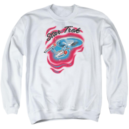 Star Trek Trek Airbrush Men's Crewneck Sweatshirt Men's Crewneck Sweatshirt Star Trek   