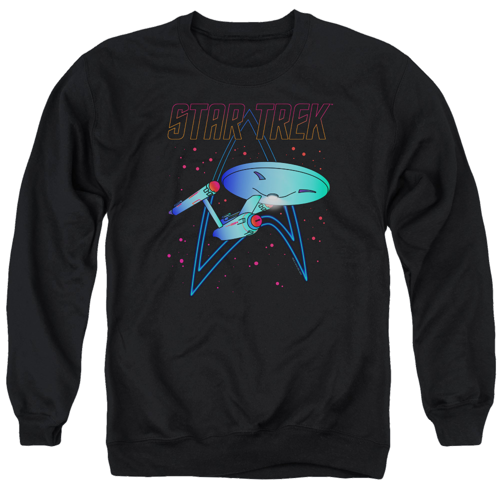 Star Trek Neon Trek Men's Crewneck Sweatshirt Men's Crewneck Sweatshirt Star Trek   