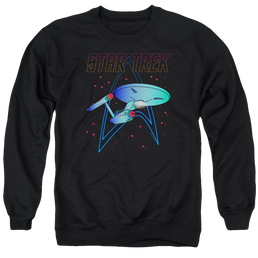 Star Trek Neon Trek Men's Crewneck Sweatshirt Men's Crewneck Sweatshirt Star Trek   