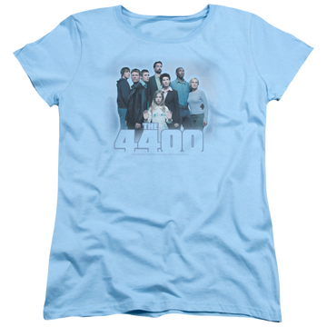 Light blue women's t-shirt with 4400 By The Lake graphic