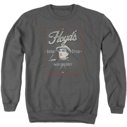 Andy Griffith Mayberry Floyds - Men's Crewneck Sweatshirt Men's Crewneck Sweatshirt Andy Griffith Show   