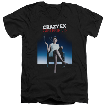 Black men's v-neck t-shirt with Crazy Ex-Girlfriend Crazy Ex Girlfriend graphic