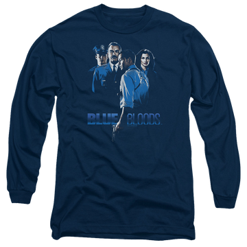 Navy men's long sleeve t-shirt with Blue Bloods graphic