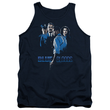 Navy men's tank with Blue Bloods graphic