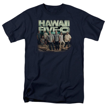 Navy men's regular fit t-shirt with Hawaii Five-O Hawaii 5 0 graphic