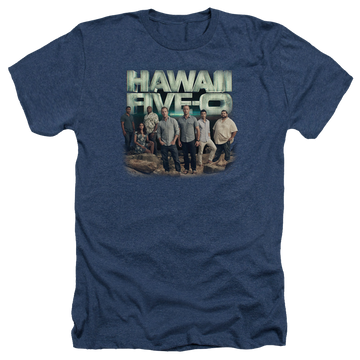 Navy men's heather t-shirt with Hawaii Five-O Hawaii 5 0 graphic