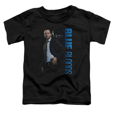 Black toddler t-shirt with Blue Bloods graphic