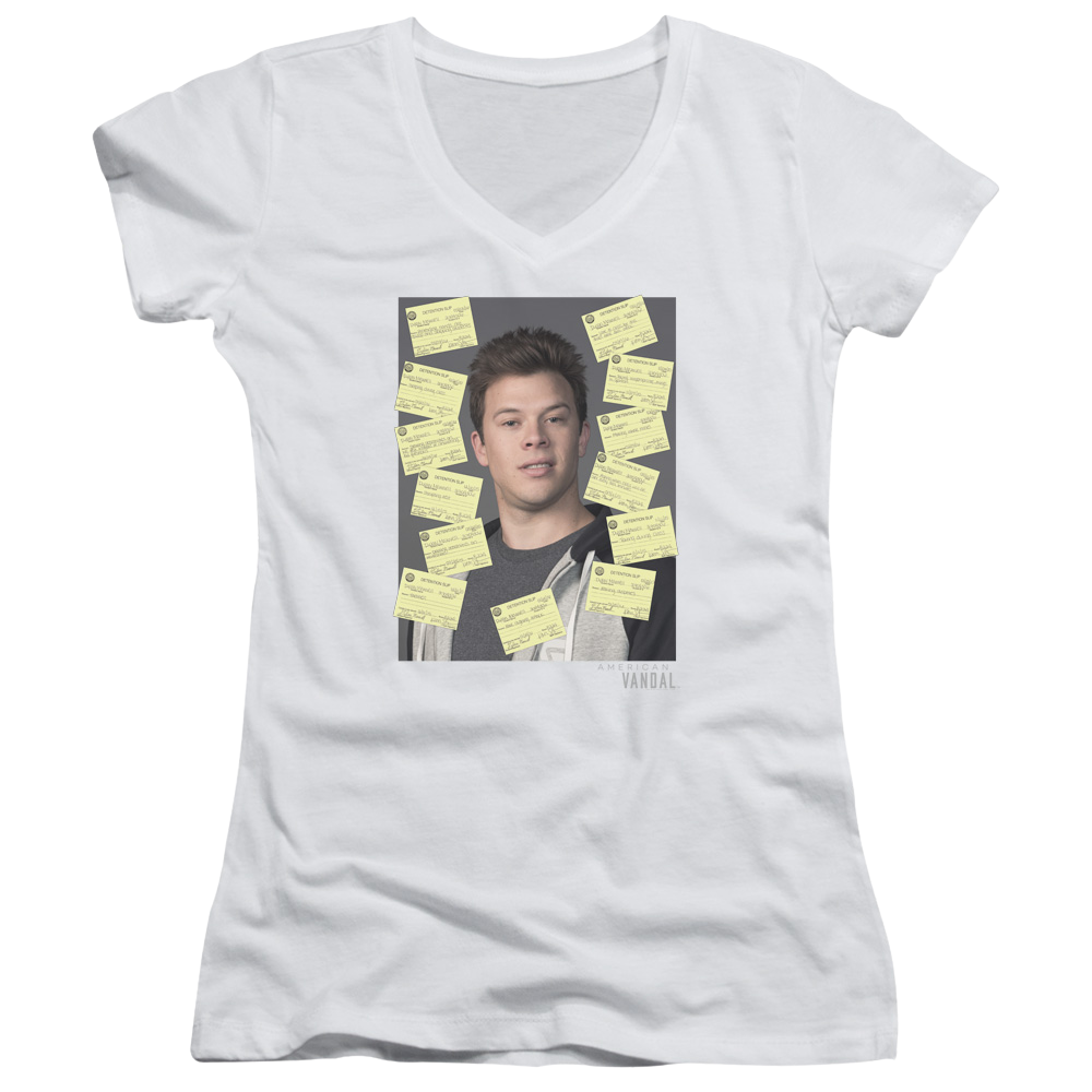 American Vandal Detention - Juniors V-Neck T-Shirt Juniors V-Neck T-Shirt American Vandal   