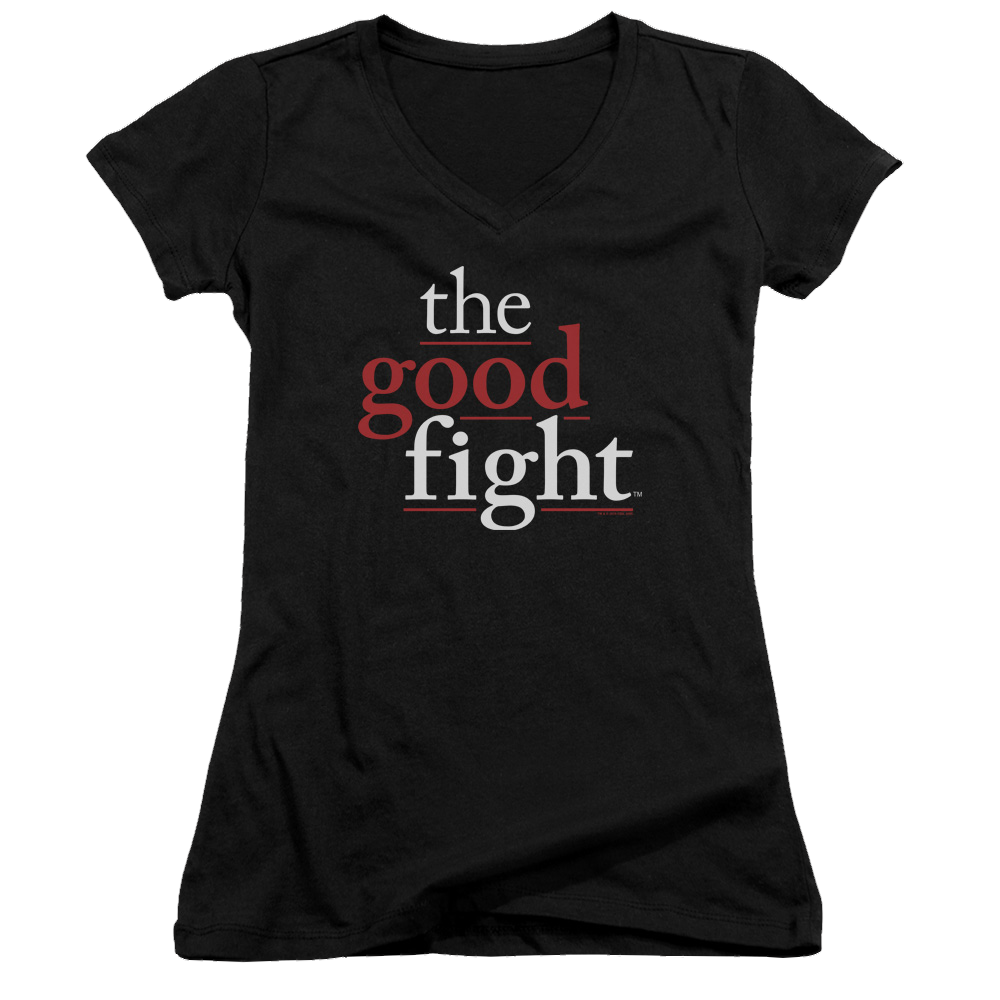 Good Fight, The Logo - Juniors V-Neck T-Shirt Juniors V-Neck T-Shirt Good Fight   