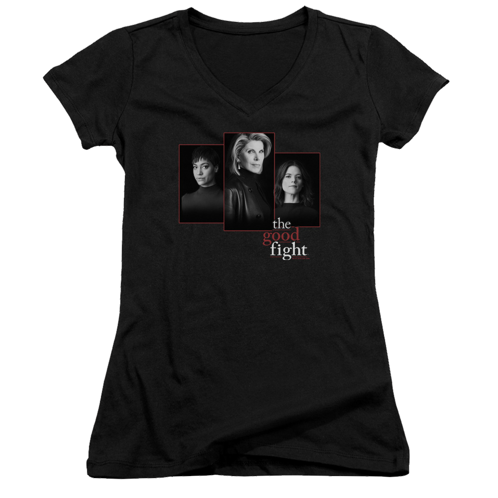 Good Fight, The The Good Fight Cast - Juniors V-Neck T-Shirt Juniors V-Neck T-Shirt Good Fight   