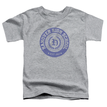 Athletic heather toddler t-shirt with American Vandal Hanover Seal graphic