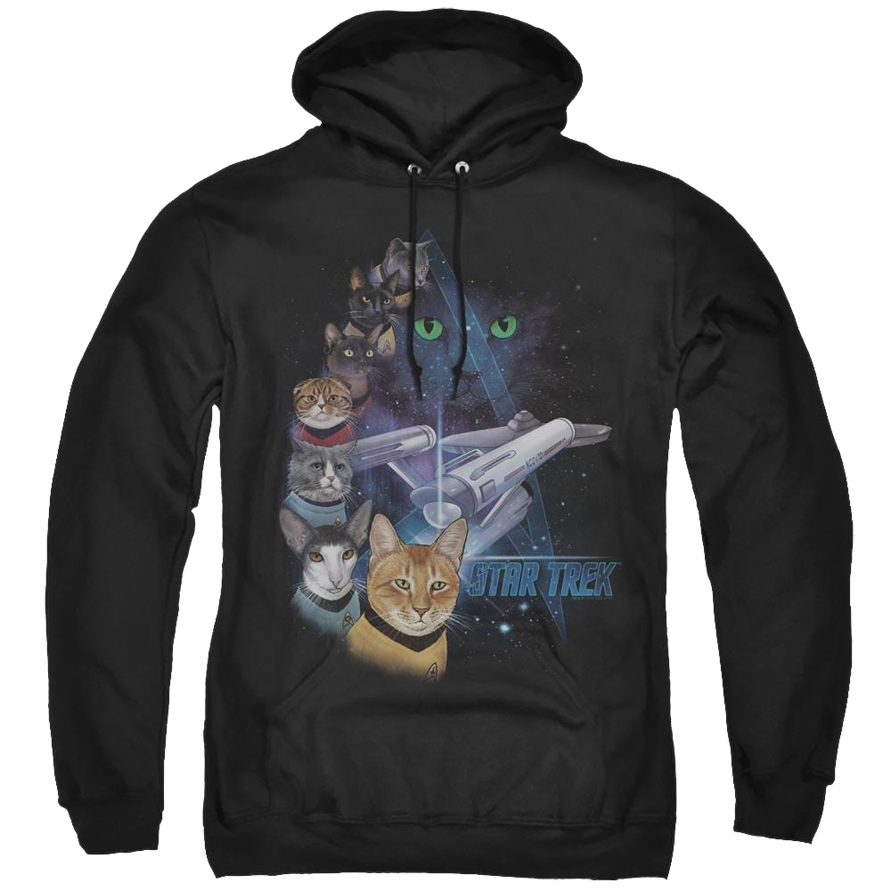 Star Trek The Original Series Feline Galaxy - Pullover Hoodie Pullover Hoodie Star Trek   