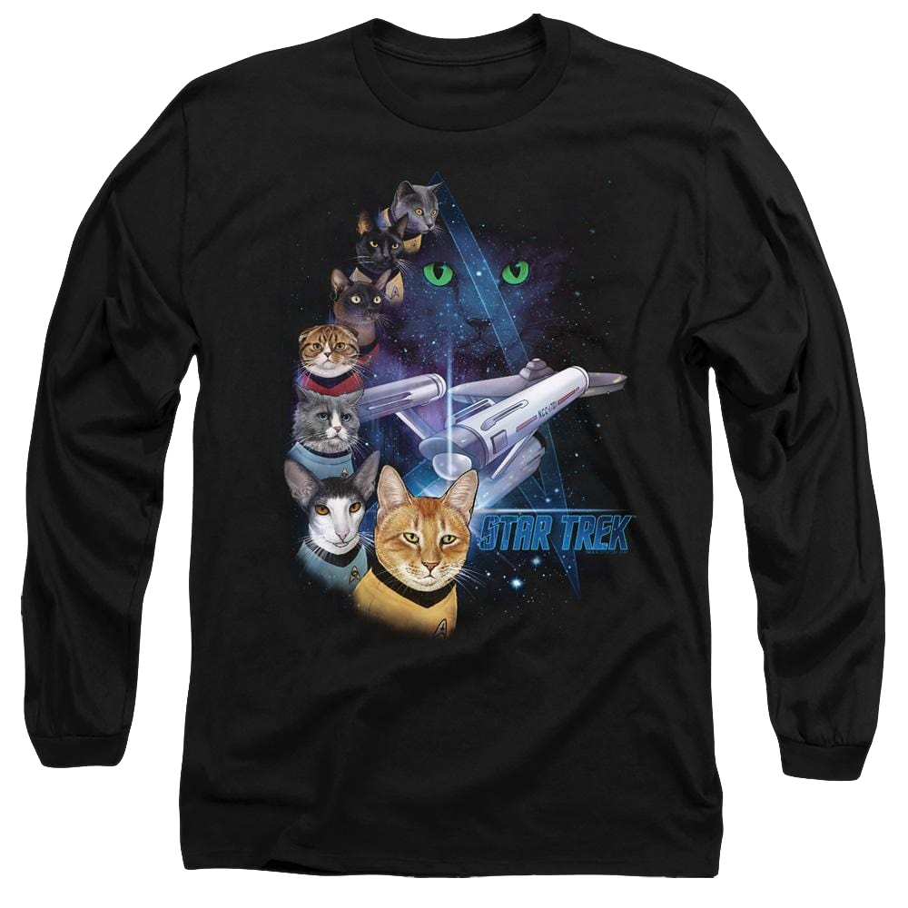 Star Trek The Original Series Feline Galaxy - Men's Long Sleeve T-Shirt Men's Long Sleeve T-Shirt Star Trek   