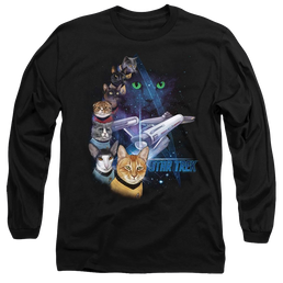 Star Trek The Original Series Feline Galaxy - Men's Long Sleeve T-Shirt Men's Long Sleeve T-Shirt Star Trek   