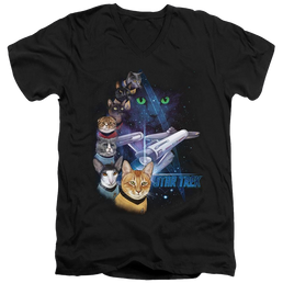 Star Trek The Original Series Feline Galaxy - Men's V-Neck T-Shirt Men's V-Neck T-Shirt Star Trek   