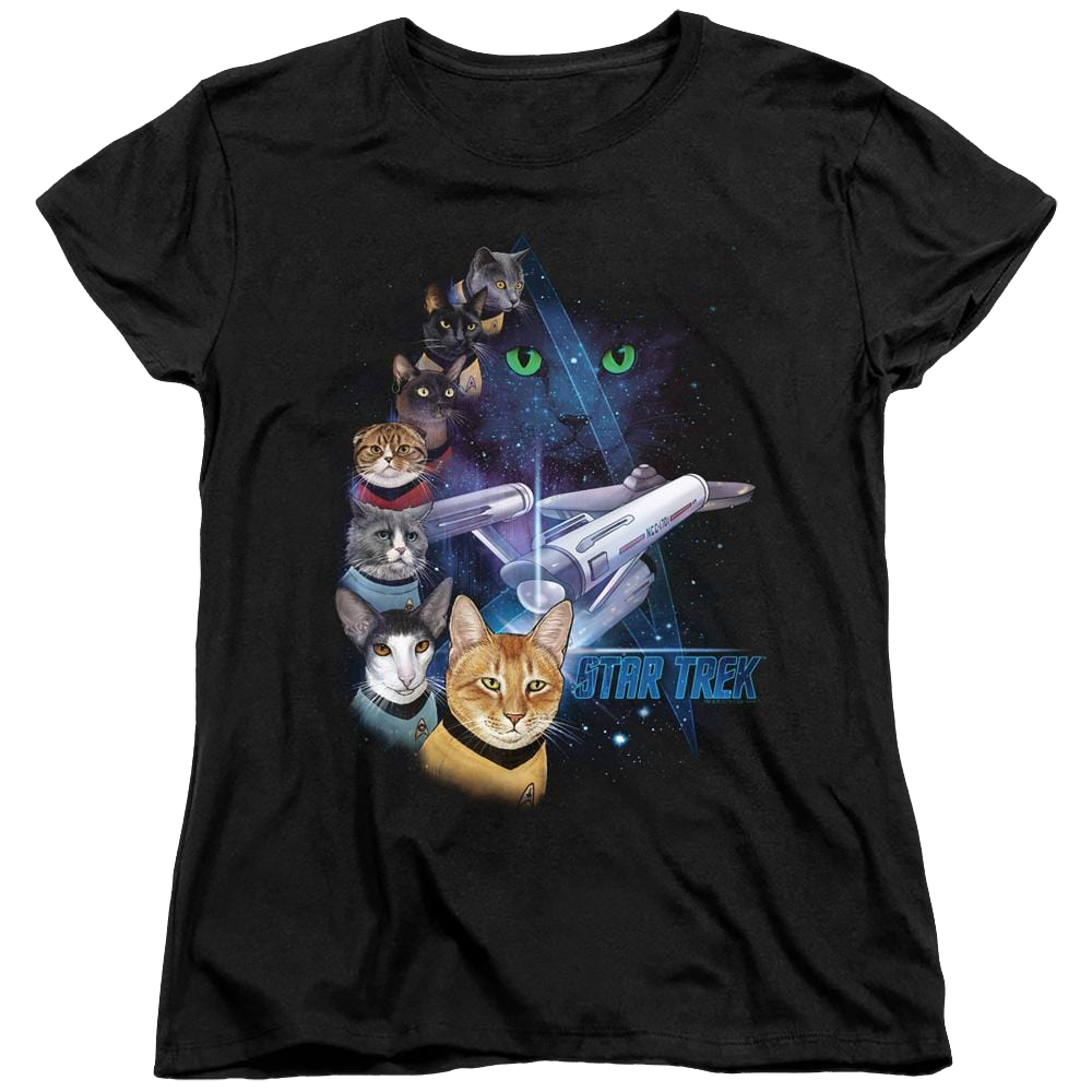 Star Trek The Original Series Feline Galaxy - Women's T-Shirt Women's T-Shirt Star Trek   