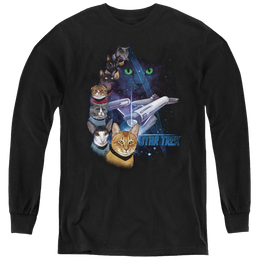 Star Trek The Original Series Feline Galaxy - Youth Long Sleeve T-Shirt Youth Long Sleeve T-Shirt Star Trek   