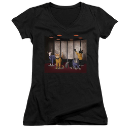 Star Trek The Original Series Beam Meow Up - Juniors V-Neck T-Shirt Juniors V-Neck T-Shirt Star Trek   