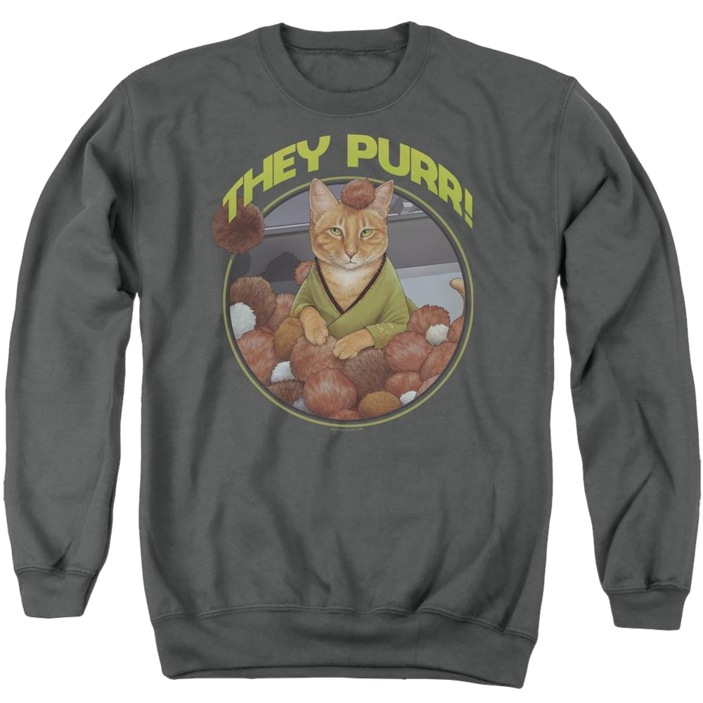 Star Trek The Original Series The Purr - Men's Crewneck Sweatshirt Men's Crewneck Sweatshirt Star Trek   