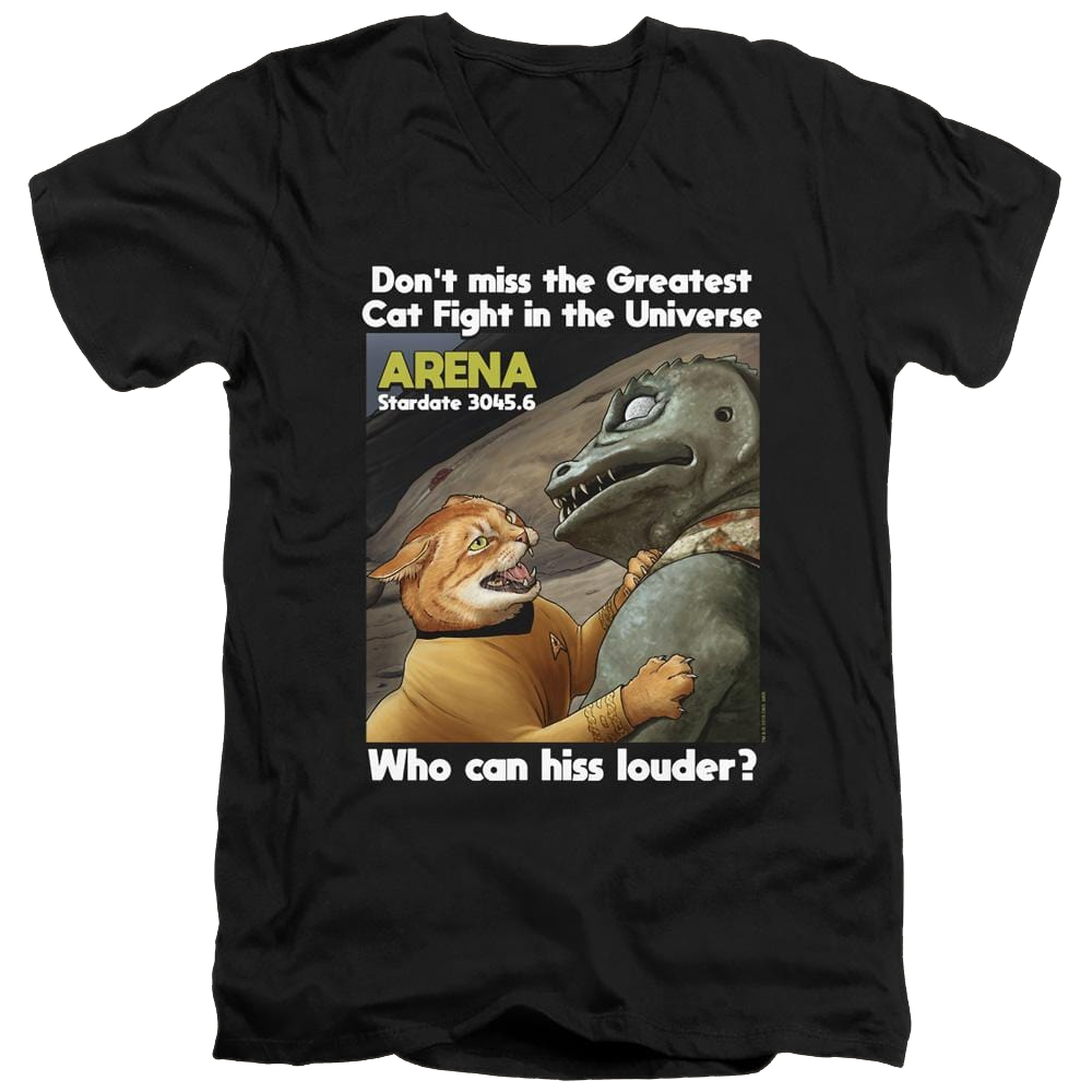 Star Trek The Original Series Cat Fight - Men's V-Neck T-Shirt Men's V-Neck T-Shirt Star Trek   