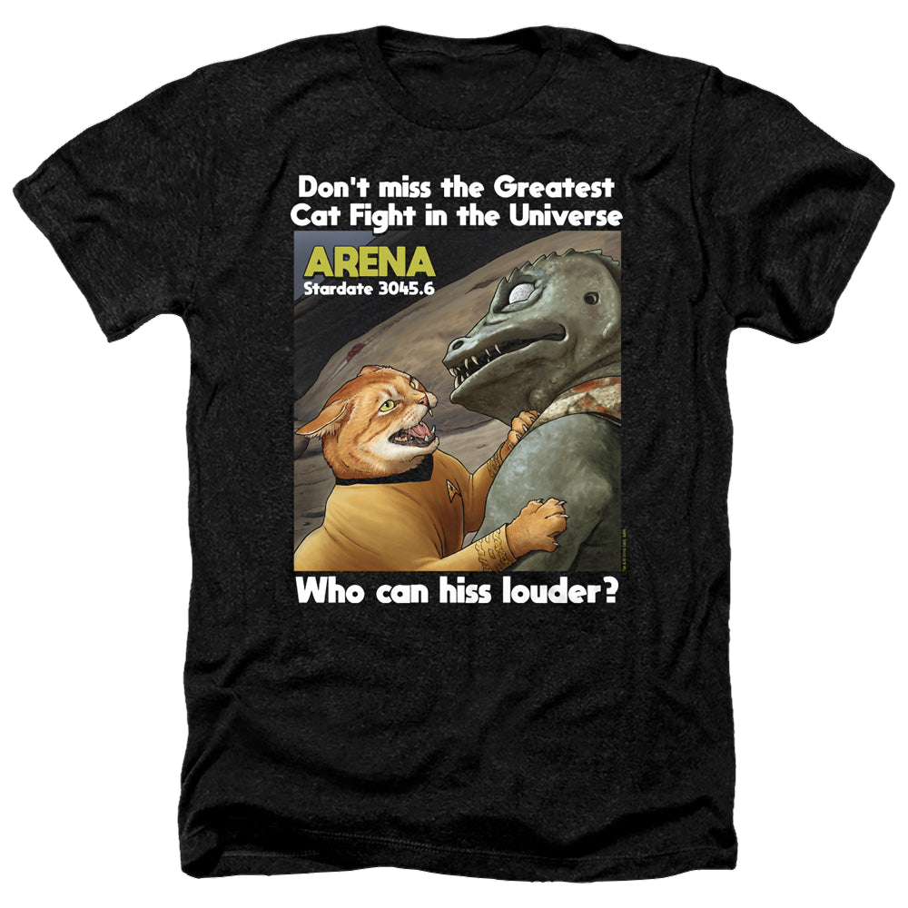 Star Trek The Original Series Cat Fight - Men's Heather T-Shirt Men's Heather T-Shirt Star Trek   