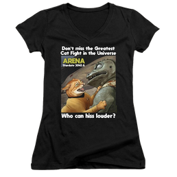 Star Trek The Original Series Cat Fight - Juniors V-Neck T-Shirt Juniors V-Neck T-Shirt Star Trek   