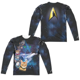 Star Trek The Original Series Cast Of Cats (Front/Back Print) - Men's All-Over Print Long Sleeve Men's All-Over Print Long Sleeve Star Trek   