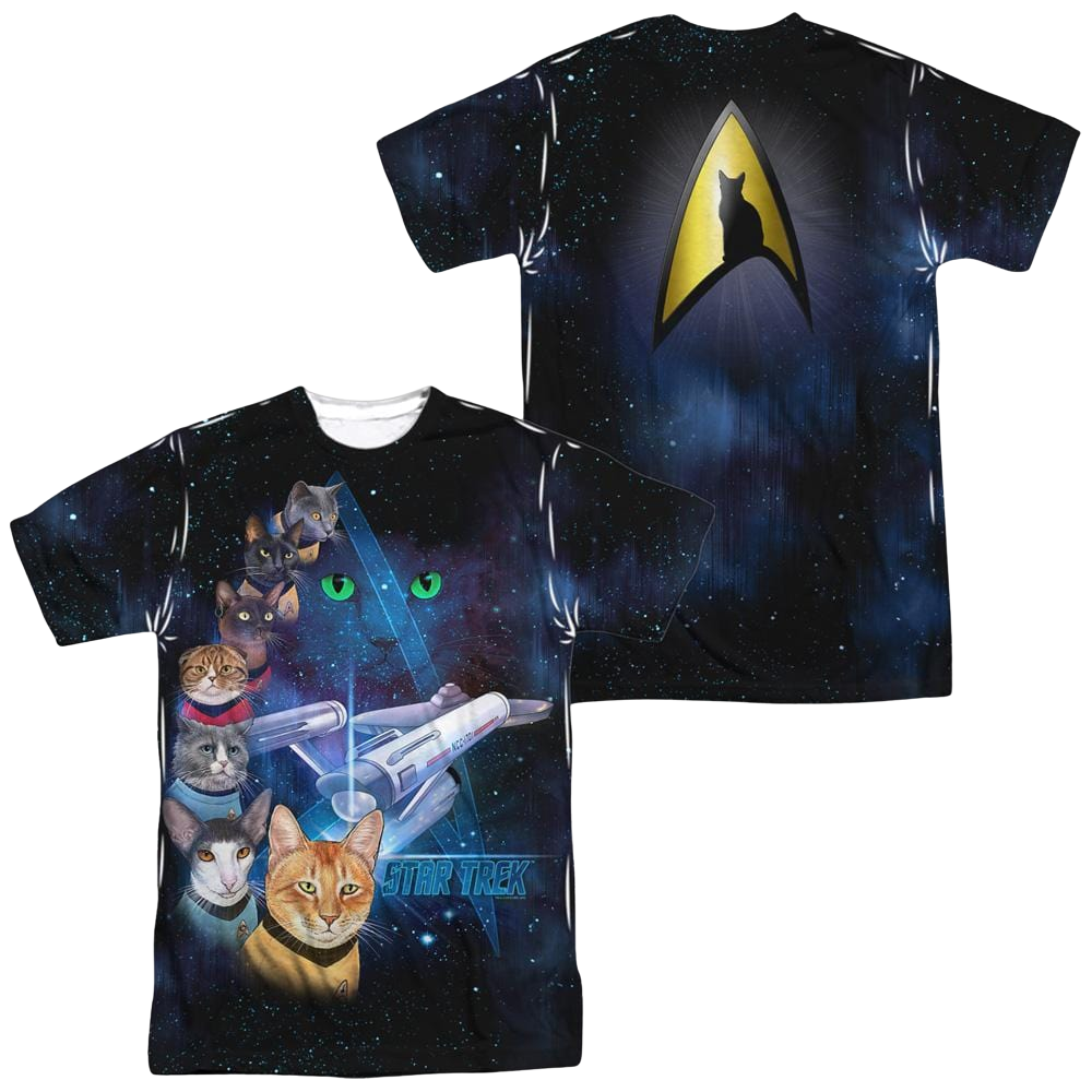 Star Trek The Original Series Cast Of Cats (Front/Back Print) - Men's All-Over Print T-Shirt Men's All-Over Print T-Shirt Star Trek   