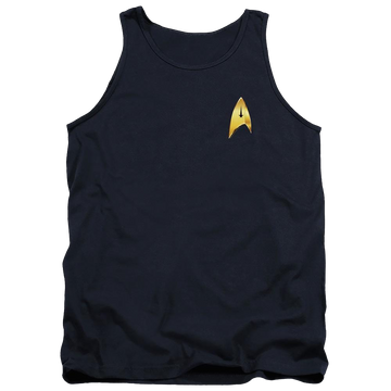 Navy men's tank with Star Trek Discovery Command Badge graphic