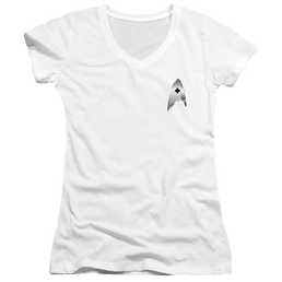 Star Trek Discovery Medical Badge - Juniors V-Neck T-Shirt Juniors V-Neck T-Shirt Star Trek   