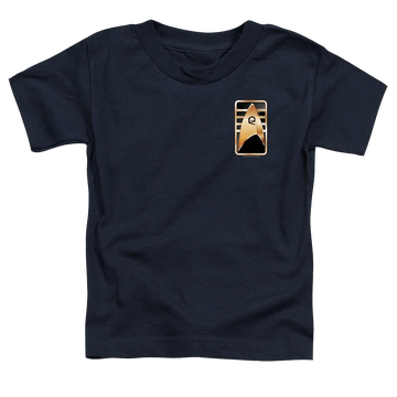 Navy toddler t-shirt with Star Trek Discovery Cadet Badge graphic