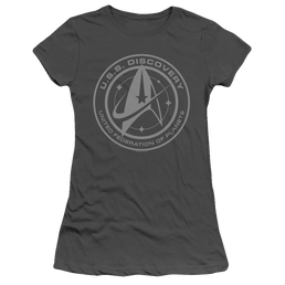 Star Trek Discovery Discovery Crest - Juniors T-Shirt Juniors T-Shirt Star Trek   