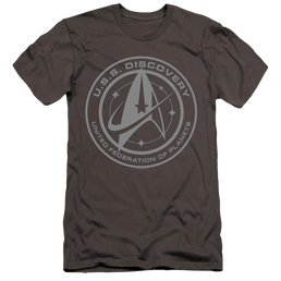 Star Trek Discovery Discovery Crest - Men's Premium Slim Fit T-Shirt Men's Premium Slim Fit T-Shirt Star Trek   
