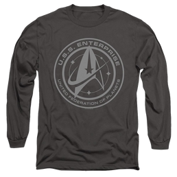 Star Trek Discovery Enterprise Crest - Men's Long Sleeve T-Shirt Men's Long Sleeve T-Shirt Star Trek   