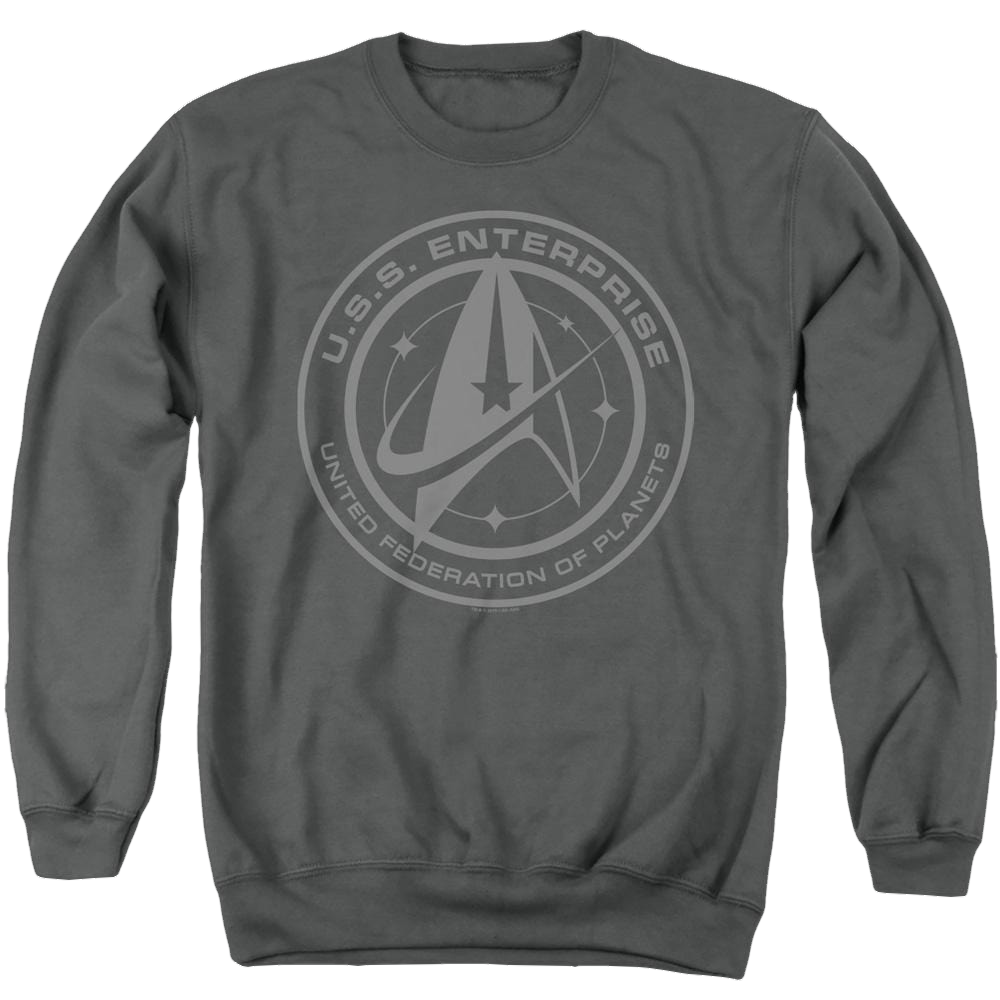 Star Trek Discovery Enterprise Crest - Men's Crewneck Sweatshirt Men's Crewneck Sweatshirt Star Trek   