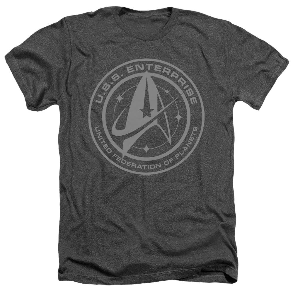 Star Trek Discovery Enterprise Crest - Men's Heather T-Shirt Men's Heather T-Shirt Star Trek   