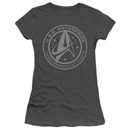 Star Trek Discovery Enterprise Crest - Juniors T-Shirt Juniors T-Shirt Star Trek   