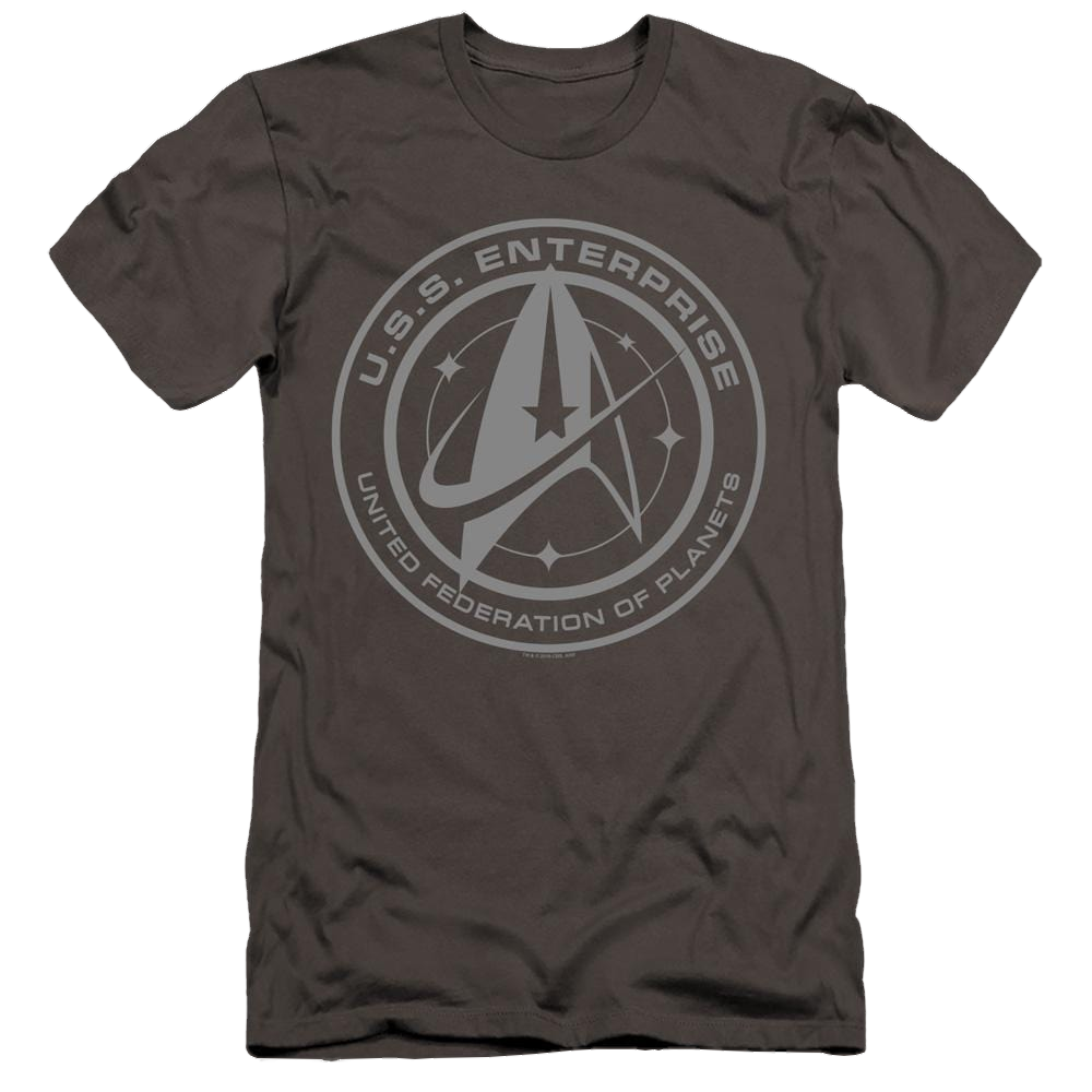 Star Trek Discovery Enterprise Crest - Men's Premium Slim Fit T-Shirt Men's Premium Slim Fit T-Shirt Star Trek   