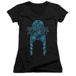 Star Trek Discovery Black Alert - Juniors V-Neck T-Shirt Juniors V-Neck T-Shirt Star Trek   