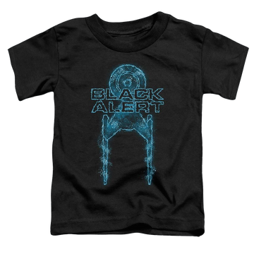 Black toddler t-shirt with Star Trek Discovery Black Alert graphic