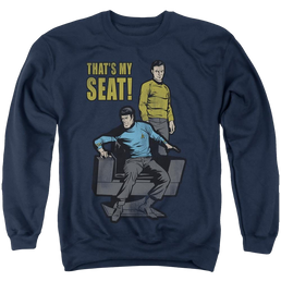 Star Trek The Original Series My Seat - Men's Crewneck Sweatshirt Men's Crewneck Sweatshirt Star Trek   