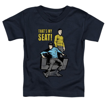 Royal toddler t-shirt with Star Trek The Original Series My Seat graphic
