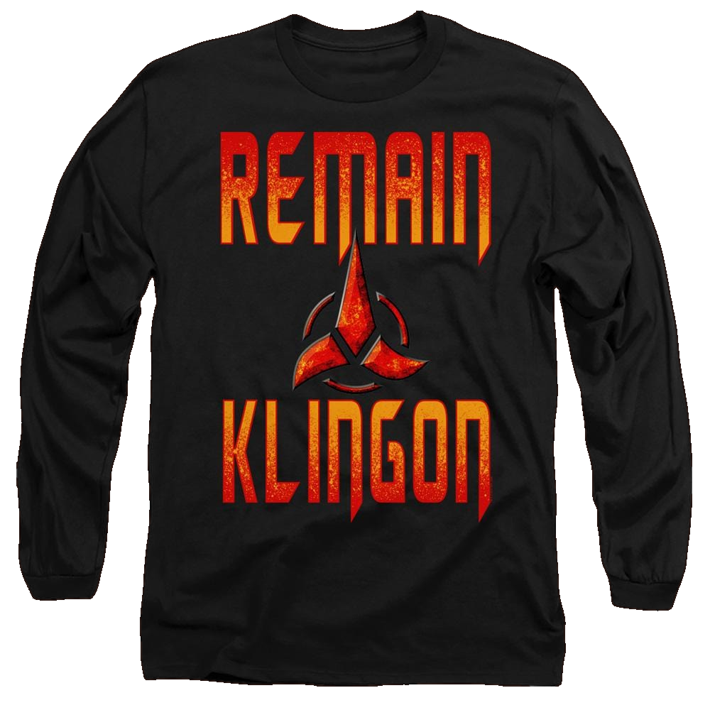 Star Trek Discovery Remain Klingon - Men's Long Sleeve T-Shirt Men's Long Sleeve T-Shirt Star Trek   