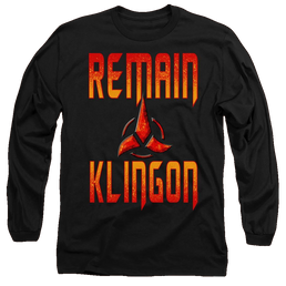 Star Trek Discovery Remain Klingon - Men's Long Sleeve T-Shirt Men's Long Sleeve T-Shirt Star Trek   