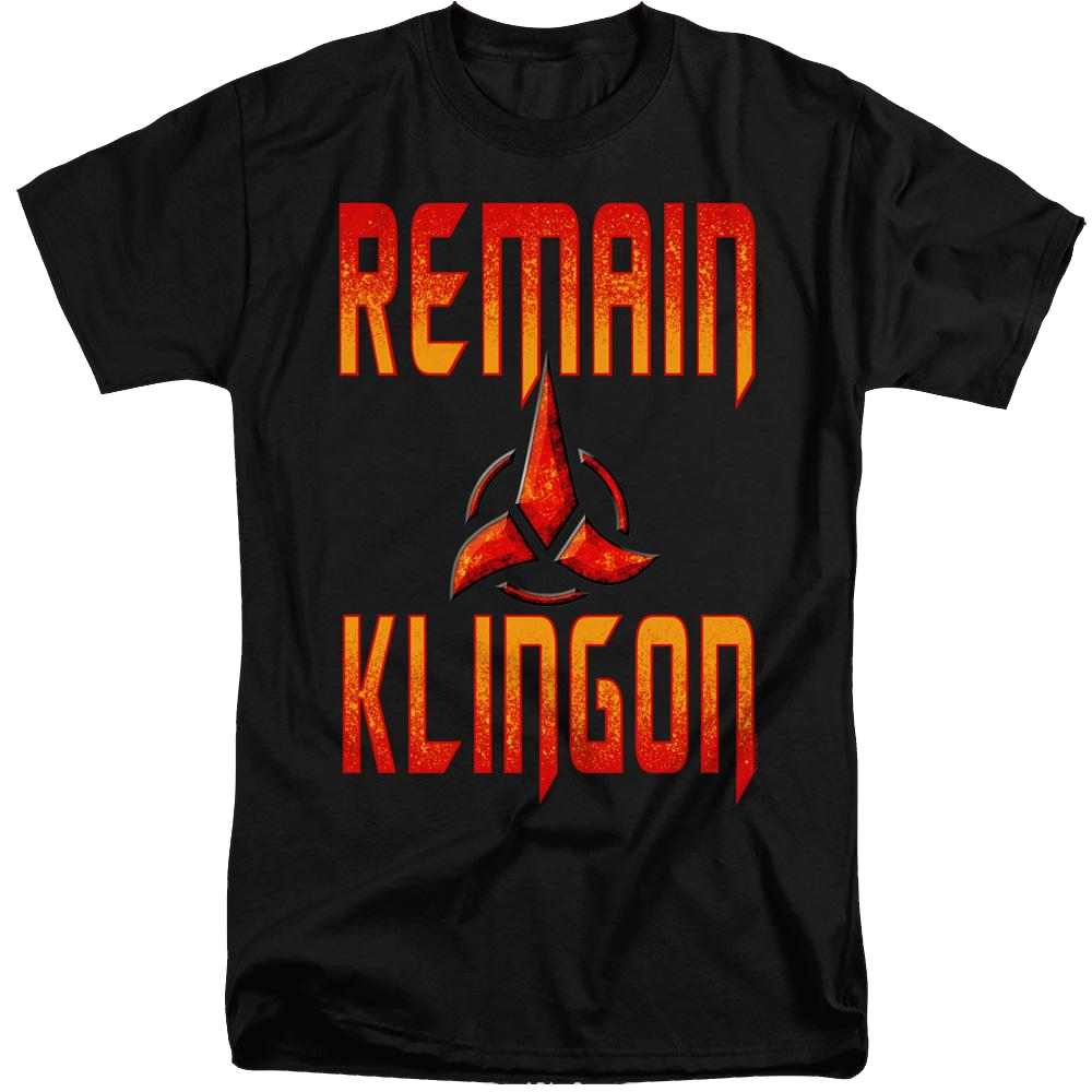 Star Trek Discovery Remain Klingon - Men's Tall Fit T-Shirt Men's Tall Fit T-Shirt Star Trek   