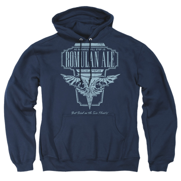 Navy pullover hoodie with Star Trek The Next Generation Romulan Ale graphic