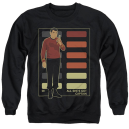 Star Trek The Original Series All Shes Got Captain - Men's Crewneck Sweatshirt Men's Crewneck Sweatshirt Star Trek   