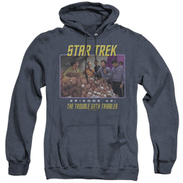Star Trek The Original Series The Trouble With Tribbles - Heather Pullover Hoodie Heather Pullover Hoodie Star Trek   