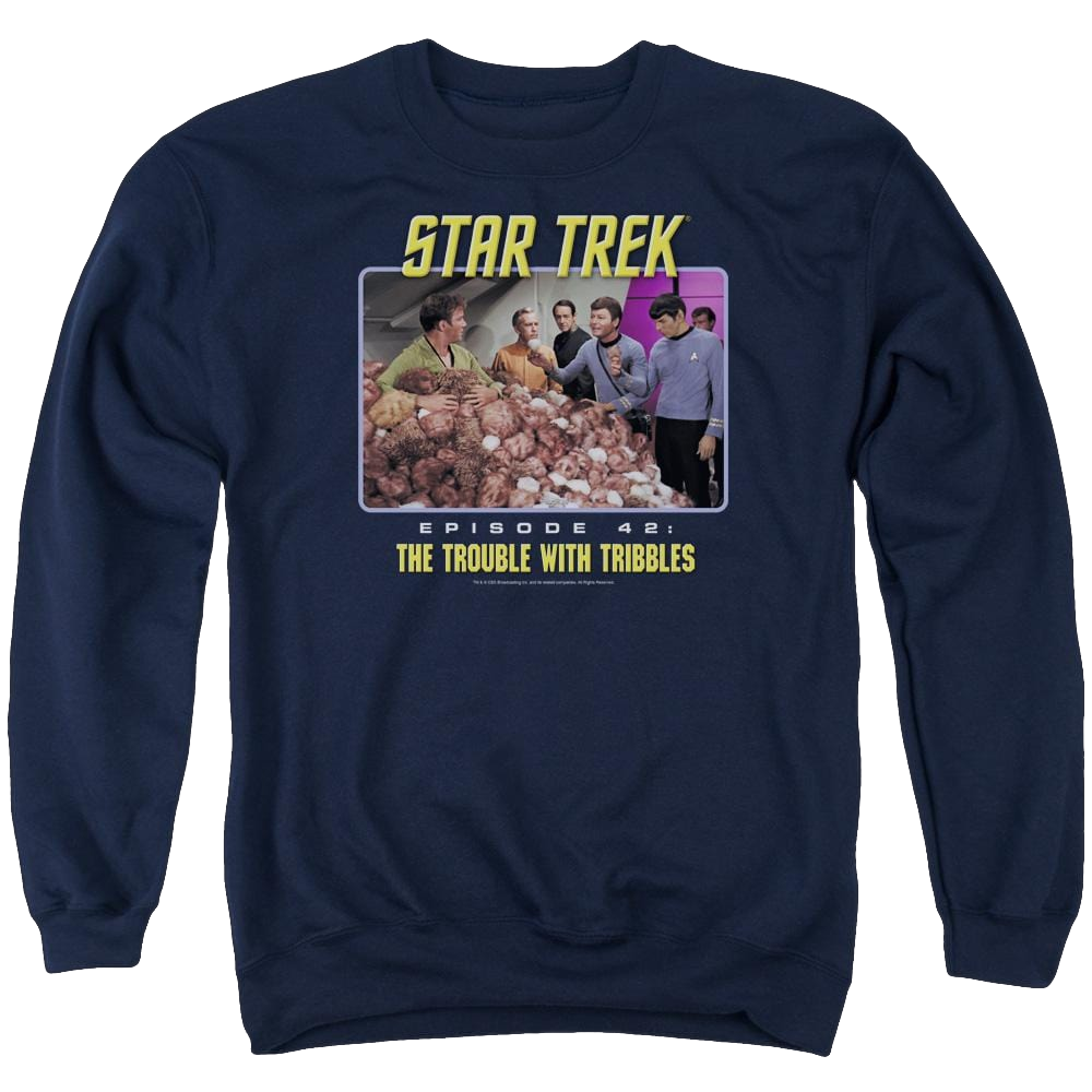 Star Trek The Trouble With Tribbles Men's Crewneck Sweatshirt Men's Crewneck Sweatshirt Star Trek   