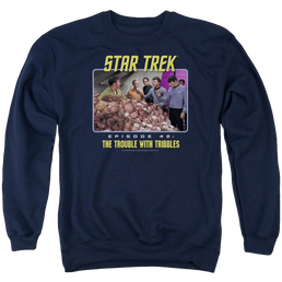 Star Trek The Trouble With Tribbles Men's Crewneck Sweatshirt Men's Crewneck Sweatshirt Star Trek   